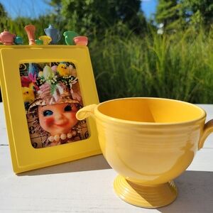Fiesta Sugar Bowl ~ Original Yellow ~ Vintage ~ VGUC ~ No Lid ~ Fiestaware